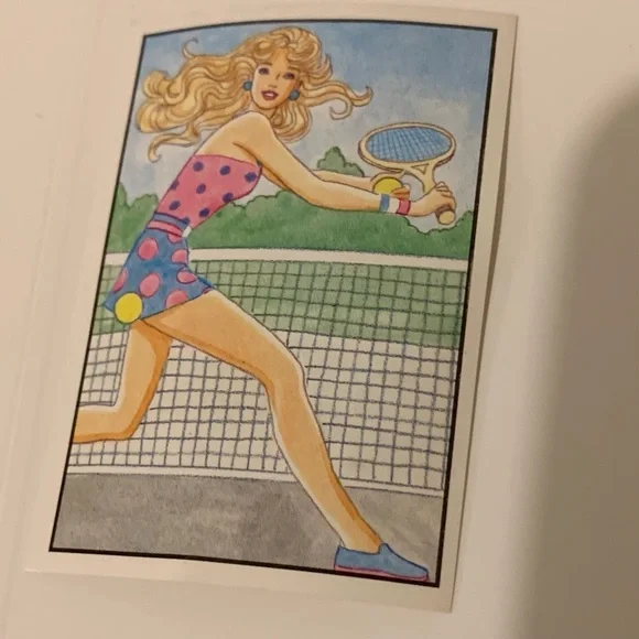 Vintage Barbie- Panini Album Sticker #86 from Mattel 1989 BARBIE TENNIS PLAYER - Picture 3 of 6